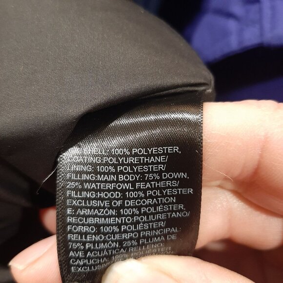 The North Face Mens 550 Black BALHAM Down Insulated Jacket XXL Camouflage Lining - Picture 7 of 7